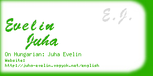 evelin juha business card